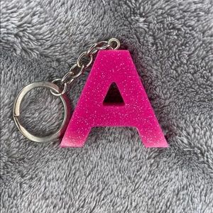 Resin letter keychain